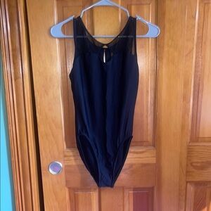 Black Bodysuit One Piece with Classic Athletic Cut